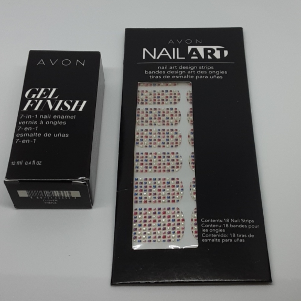 Avon Lot of 2 Nail Gel Finish and Nail Art Strips